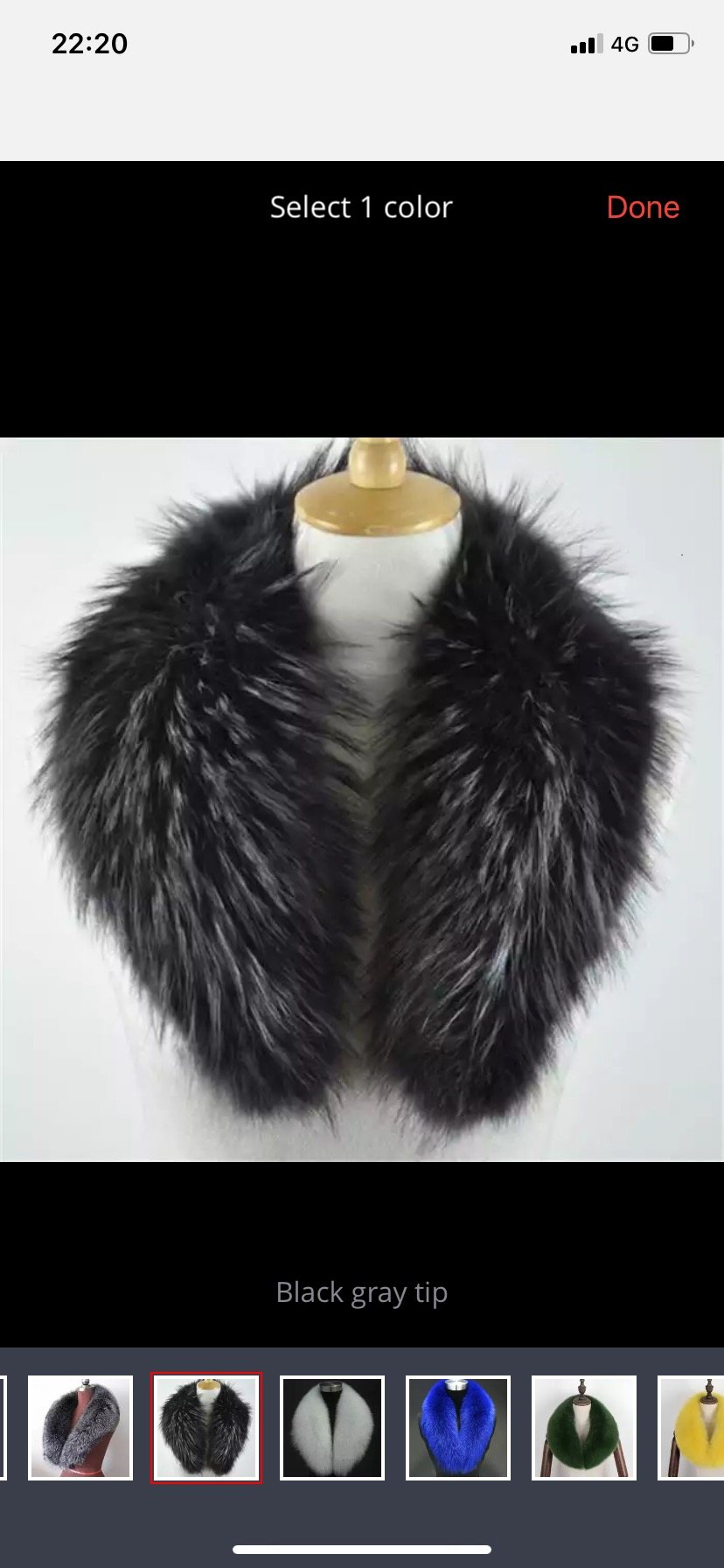 Silver fox-fur detachable collar