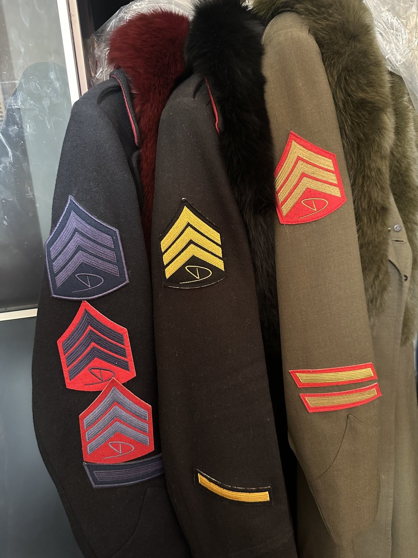 Officer coats with patches